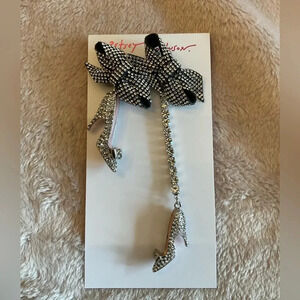 Betsey Johnson Bow/Shoe Mismatch Earrings